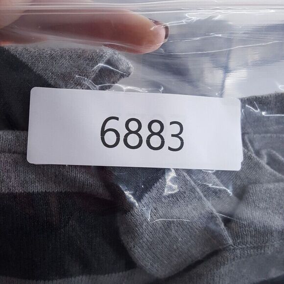 ROMEO & JULIET Womens Sweater Medium Gray Striped Pullover Tunic Belted Flutter - Picture 11 of 11